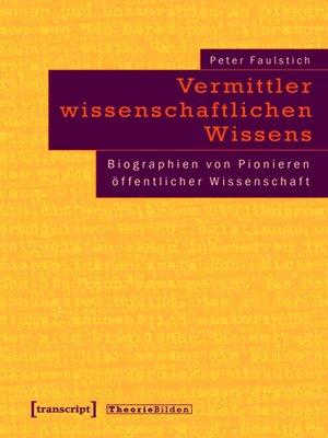 cover image of Vermittler wissenschaftlichen Wissens